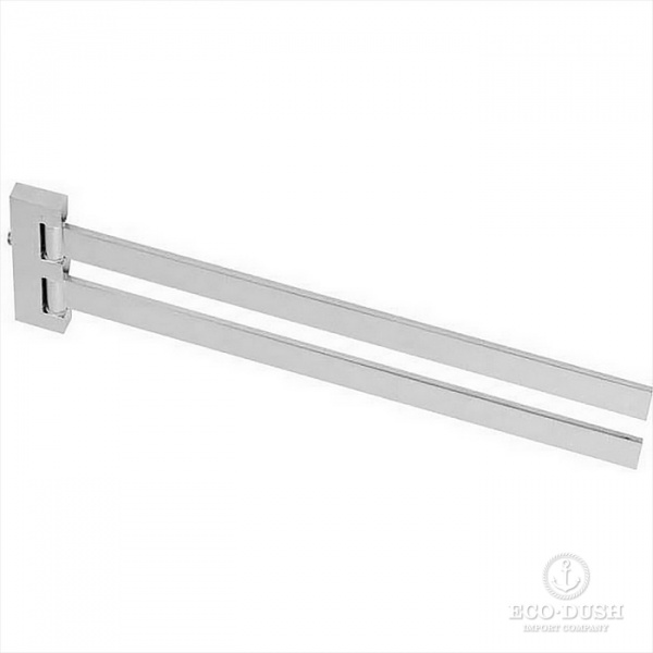 CISAL Quad Полотенцедержатель двойной 36 см, подвесной, цвет: хром