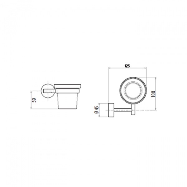 Gattoni Easy Стакан подвесной стекло матовое, цвет: хром