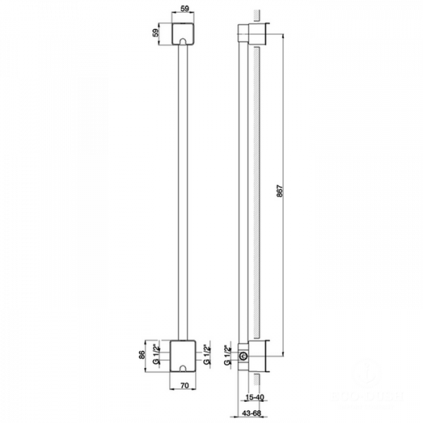 CISAL Встраиваемая часть для душевой колонны, ZA00400004