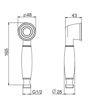 Carlo Frattini Wellness Ручной душ, золото  /F2049ОR/