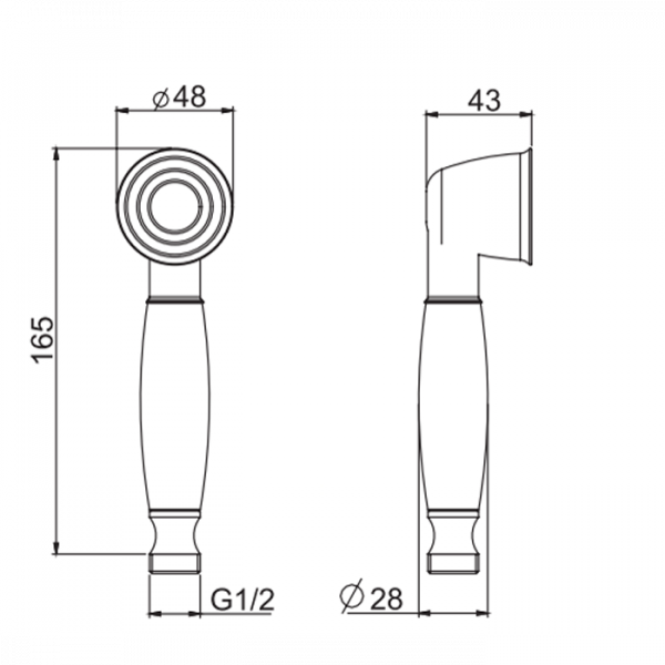 Carlo Frattini Wellness Ручной душ, золото  /F2049ОR/