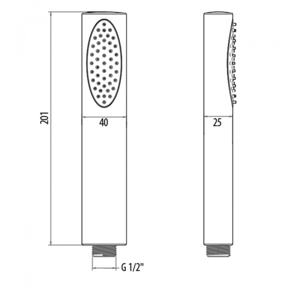 Gattoni Accessori Душевая лейка режим, цвет: хром