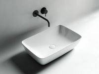 Умывальник чаша FORM накладная прямоугольная 580*380*145мм Ceramica Nova белый CN2003
