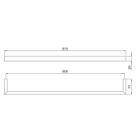 Fantini Linea Полотенцедержатель 60см, подвесной, цвет: хром