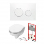 TECEbase 2.0 Комплект 5 в 1, унитаз TECE V04, инсталяция для подвесного унитаза, клавиша смыва TECEloop белая, крепеж для монтажа, звукоизоляция
