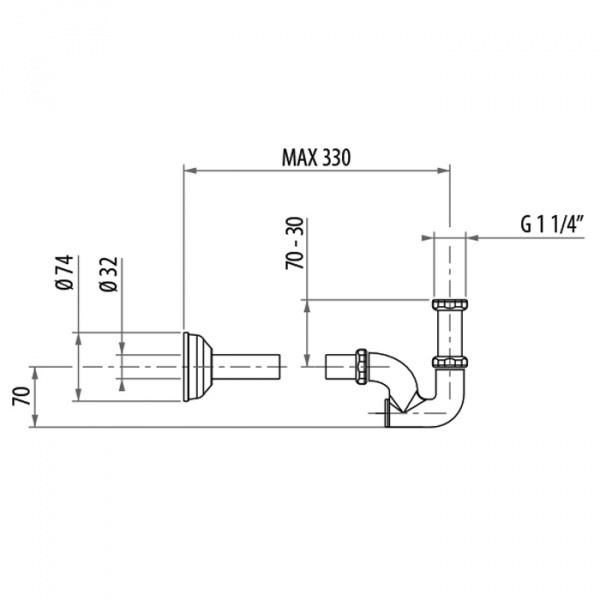 Gattoni Accessori Сифон 1/1,4" для раковины/биде, цвет: хром