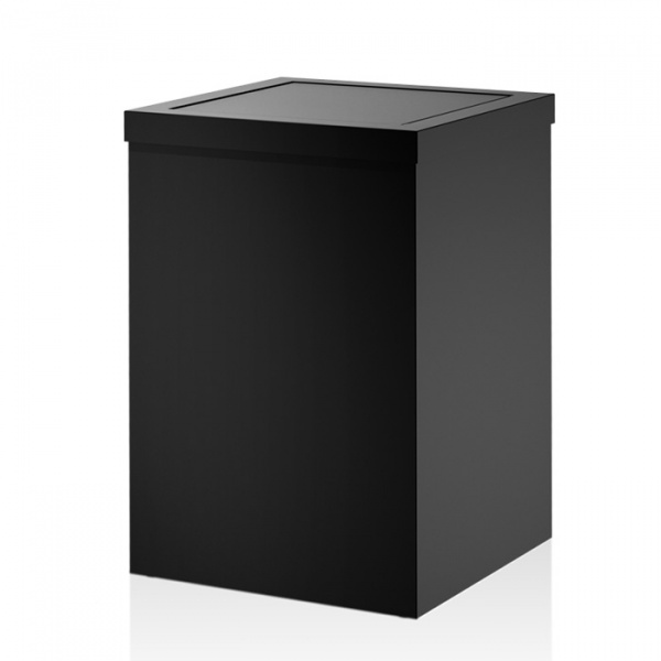 Decor Walther DW 113 Корзина для бумаги 20x20x30см, с крышкой, напольная, цвет: черный матовый