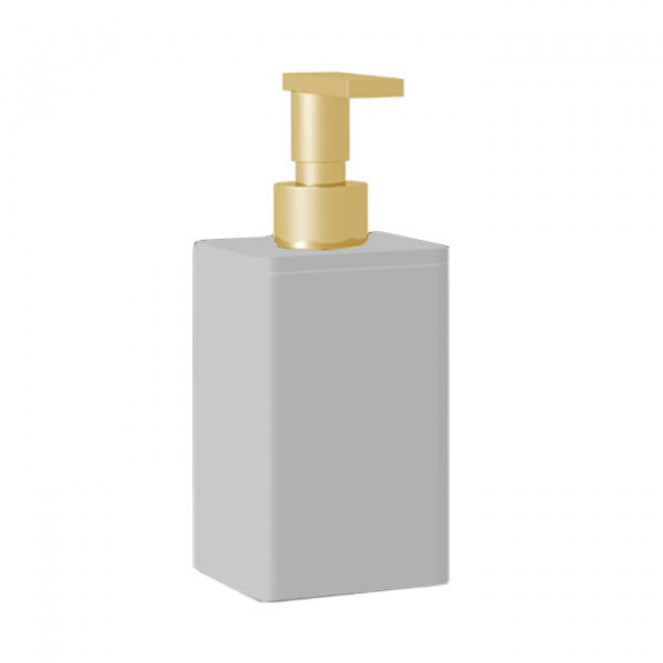 Bertocci Fly Дозатор из композита, настольный, цвет: белый матовый/золото