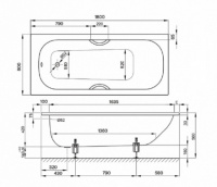 Ванна стальная Bette (Бетте), 180х80 прямоугольная, встраиваемая