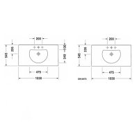 Duravit Darling New Раковина 103x54.5 см, 3 отв., цвет: белый