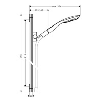 Hansgrohe PuraVida Душевой гарнитур, 99,5см., цвет: хром