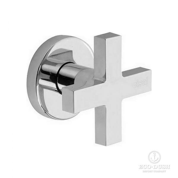 Cisal Barcelona Quad Запорный вентиль 1/2", внутренняя и внешняя части в комплекте, цвет: хром