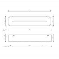 Decor Walther Stone DCT45 Душевая полочка 45x10см, подвесная, цвет: белый / сталь матовая