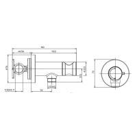 Bossini Talita Гигиенический душ, с прогрессивным смесителем, лейка с клапаном подачи воды, шланг 125см, цвет: хром