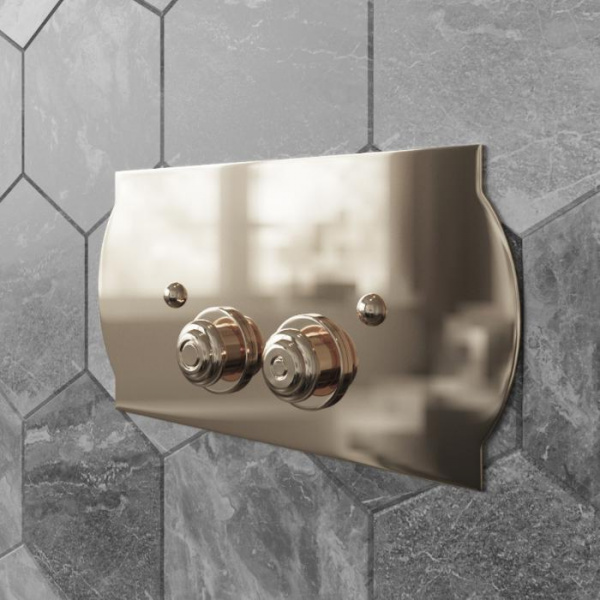 TW 300.4, клавиша смыва для бачков Geberit UP320, 33*2,5*h17, установка со смещением вправо 14мм, материал: латунь, цвет: светлое золото