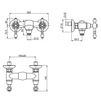 Carlo Frattini Epoque, Смеситель для душа, цвет: Хром