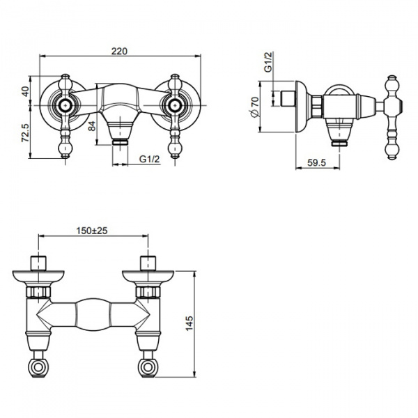 Carlo Frattini Epoque, Смеситель для душа, цвет: Хром