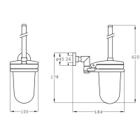 EMCO Eposa Ёршик подвесной стекло матовое, цвет: хром