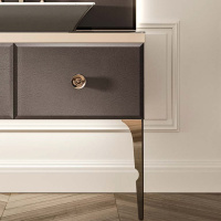 VITAGE milldue edition MAJESTIC 09 Комплект мебели 216х55х73см напольный, 2 раковины, 2 зеркала, с подсветкой, отделка: стекло elephant bronze, фурнитура: бронза