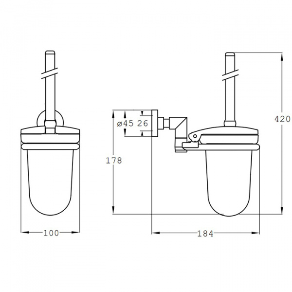EMCO Eposa Ёршик подвесной стекло матовое, цвет: хром