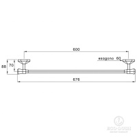 Stella Casanova Полотенцедержатель 60см, подвесной, цвет: хром