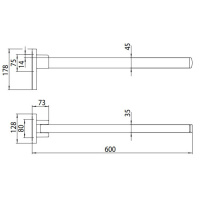 EMCO Loft Поручень для инвалидов, 60см, откидной, со стопором, подвесной, цвет: хром