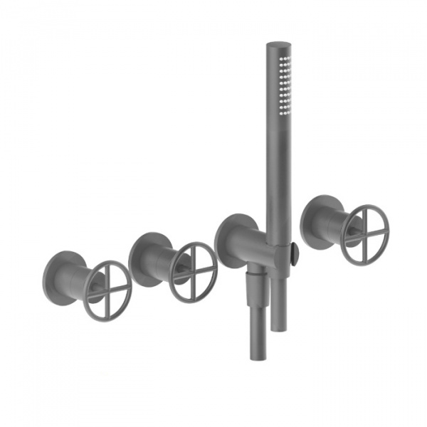 Fantini Fontane Bianche Встраиваемый смеситель для ванны, без излива, цвет: Matt Gun Metal PVD