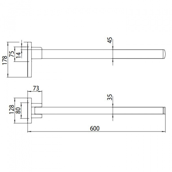 EMCO Loft Поручень для инвалидов, 60см, откидной, со стопором, подвесной, цвет: хром