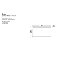 BurgBad Sinea 2.0 Тумба 1210х475 см. с 2 мя выдв. ящик,рак.из мин. литья с 1 отв. под см-ль, ручки G0165, левая версия, в компл сифон, цвет: белый гл.
