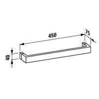 Laufen Kartell Полотенцедержатель 45см, подвесной, цвет: янтарь