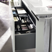 Burgbad Yso Комплект подвесной мебели 129.5x49x45 см, цвет: белый матовый