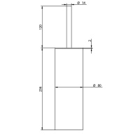 Ершик туалетный напольный матовая сталь Bongio Time 2020, цвет: матовая сталь
