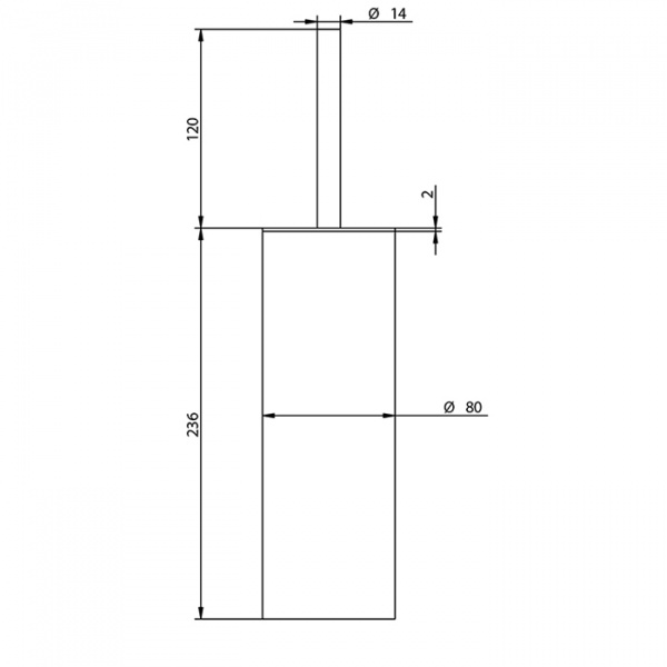 Ершик туалетный напольный матовая сталь Bongio Time 2020, цвет: матовая сталь