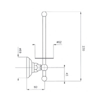 Nicolazzi Classica Lusso Держатель для запасного рулона бумаги, украшенный кристаллами, подвесной, цвет: хром