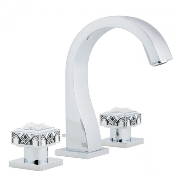 THG Masque de Femme Lunaire Смеситель для раковины, 3 отв., цвет: хром