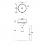 SIMAS Folio Раковина круглая накладная ø40x13 см, без отв под смеситель, цвет: белый