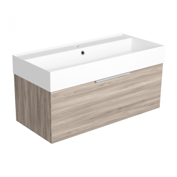 SIMAS AGILE Тумба подвесная 100x46xh40 см, для раковины AG101., 1 ящик, ручка матовый хром, цвет: LAVA