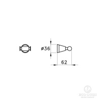 Stella 130 Крючок двойной, подвесная, цвет: хром