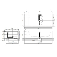 Antonio Lupi Biblio Ванна прямоугольная пристенная, (4стороны) 200х90х53.5см