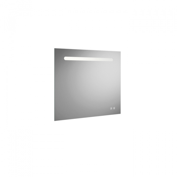 BURGBAD LIN20 Зеркало 68х70см, подсветка, выключатель, подогрев, 2 USB-порта слева, корпус Alu-Optik
