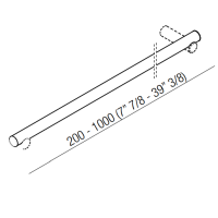 Agape Dot line Поручень, длина от 200 до 1000мм, подвесной, цвет: натуральный дуб