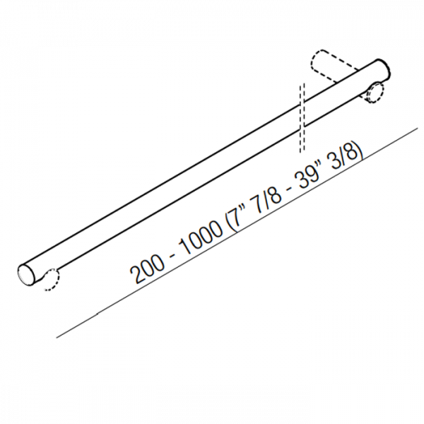 Agape Dot line Поручень, длина от 200 до 1000мм, подвесной, цвет: натуральный дуб
