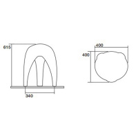 Kerasan Artwork Малый архитектурный декор для ванной: Стул на 3-х ножках &quotMOSCARDINO&quot, Цвет: белый