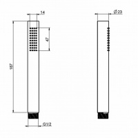Carlo Frattini Wellness Ручной душ Doccia из латуни,хром / F2067ОТCR/