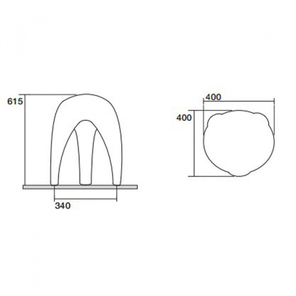 Kerasan Artwork Малый архитектурный декор для ванной: Стул на 3-х ножках &quotMOSCARDINO", Цвет: белый