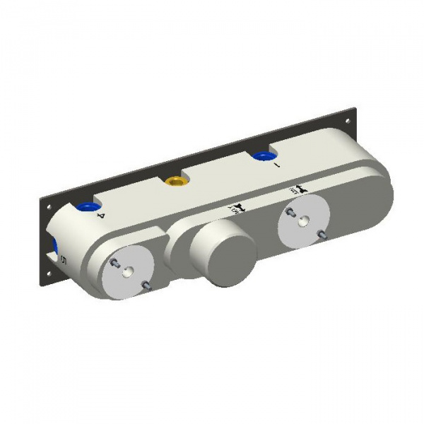 Carimali Встраиваемая часть для горизонтального термостатического смесителя c держателем для душа, 5 выходов,.цвет: хром