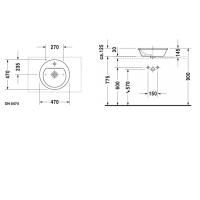 Duravit Darling New Раковина 47 см, 1 отв., цвет: белый