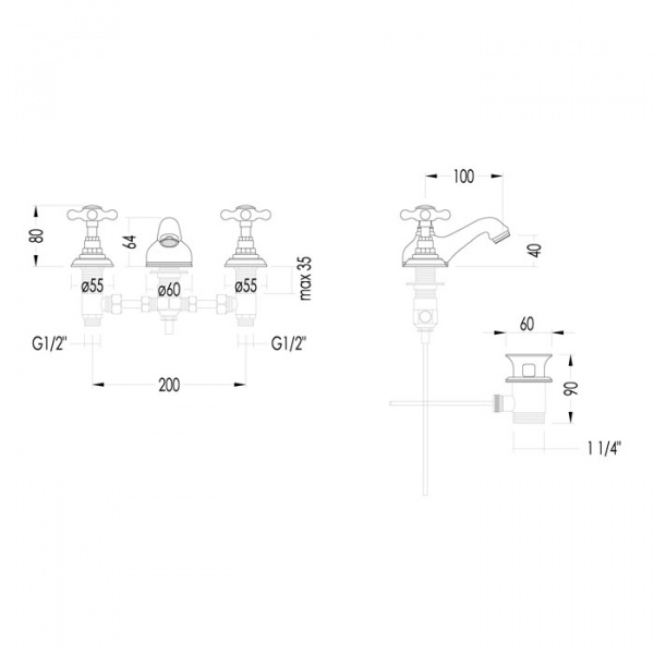 Devon&Devon Austin Смеситель для биде, цвет: золото