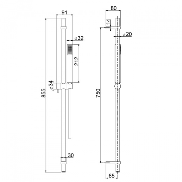 Carlo Frattini Wellness Душевая штанга c ручным душем и шлангом 1500 мм., цвет: золото