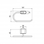 EMCO Logo2 Полотенцедержатель-кольцо, фиксированный, 16.7см, подвесной, цвет: хром